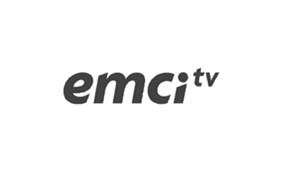 Logo du client EMCi TV pour qui une vidéo de publicité en motion design a été réalisée